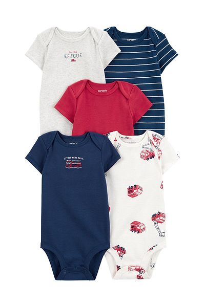 Carter's Baby Boy Short Sleeve Bodysuit 5 Pack