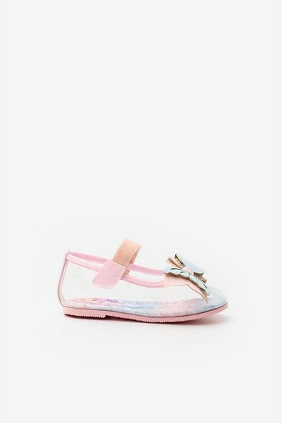 Le Mabelle Powder Mermaid Bow Transparent Girls' Shoes