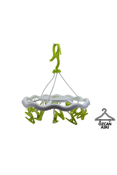 OZC 1 Adet Çoklu Eşarp ve Çorap Sarı Renk Plastik Askı