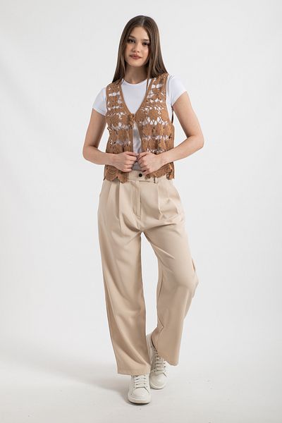 Hatun Atila Дамски акрилен елек Hatunatila Suzene Mink - 5158