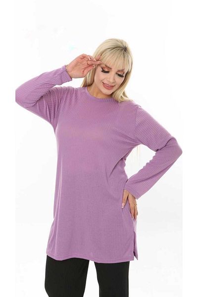 LİKRA Women's Plus Size Slit Camisole Tunic