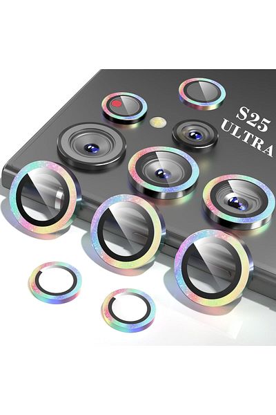 AWH lens for Samsung Galaxy S25 Ultra, Tempered Glass with Aluminum Edging, Anti-Scratch