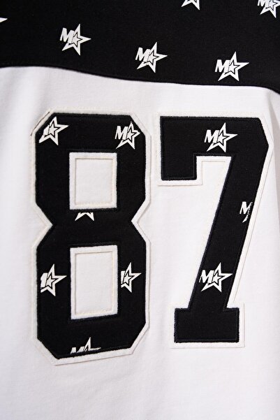 Machinist Чоловіча екрю чорна оверсайз футболка з коміром-поло та 19 вишивками