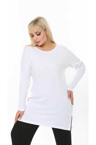 LİKRA Women's Plus Size Slit Camisole Tunic