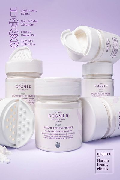 COSMED Alight Enzyme Peeling Powder - Brightening and Purifying Powder Peeling 75 Gr