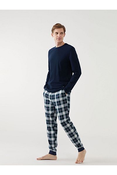 LC Waikiki Ανδρικές πιτζάμες καρό καρό LCW Standard Fit
