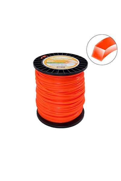 SPRING GARDEN Motorlu Tırpan Misinası 3.3 mm Kare Rulo 200 mt (Diken, Ot, Çim...