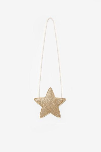Le Mabelle Gold Glitter Girl's Star Bag