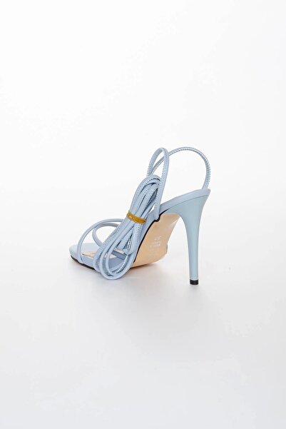 GULT Women's Blue Lace-Up Thin Heeled Summer Shoes