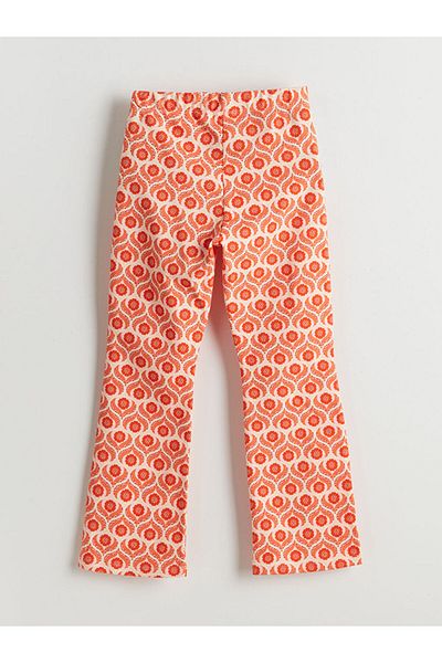 LC Waikiki Orange Elastic Waist Spanish Leggings for Girls