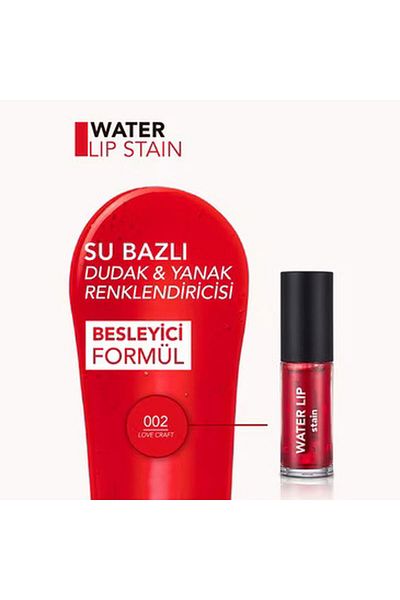 Flormar Water Lip Stain Lasting Matte Lip Color No: 002