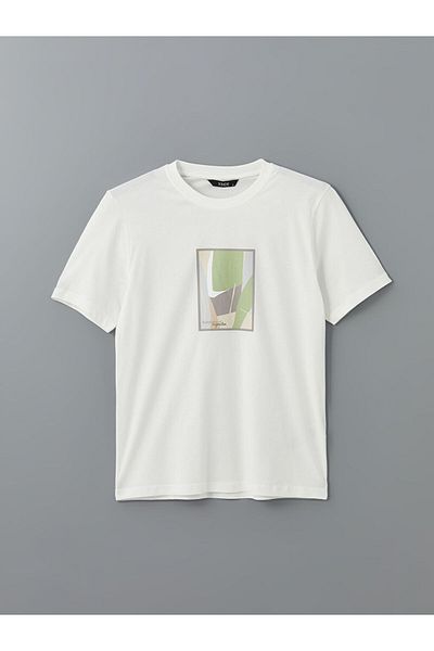 LC Waikiki New Season Crew Neck Printed Combed Cotton Ανδρικό Tisort - S5EI17Z8