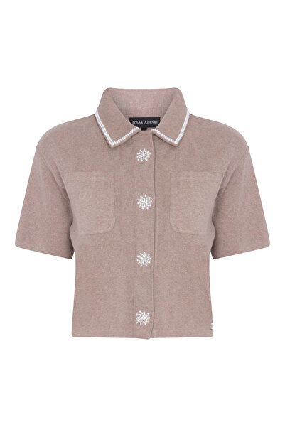 IZAAK AZANEI Short Sleeve Decorated Pocket Shirt