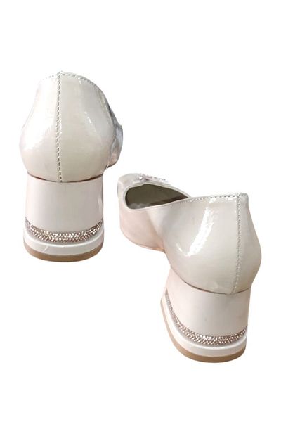 Erse 11 Women's Stone Heeled Stone Detailed Closed Shoes