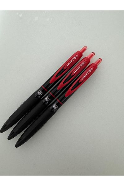 UNİ-BALL Uni-Ball Rollerball Pen Signo 307 Gel Mechanical 0.7 mm Red (3 Pcs)