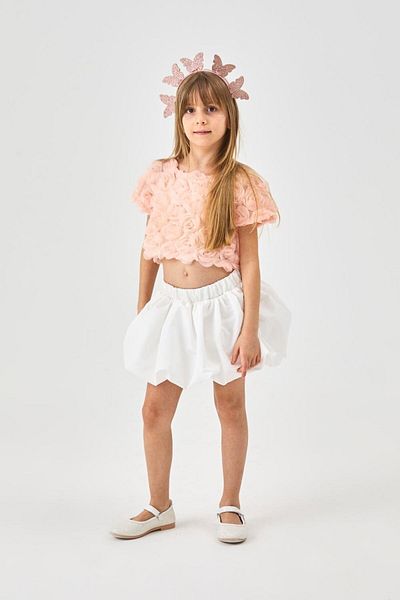 Le Mabelle White Anna Girl Skirt Balloon