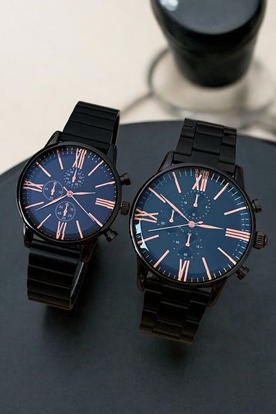 Louis Genessio Infinity Black Women&Men Lover/Couple Wrist Watch