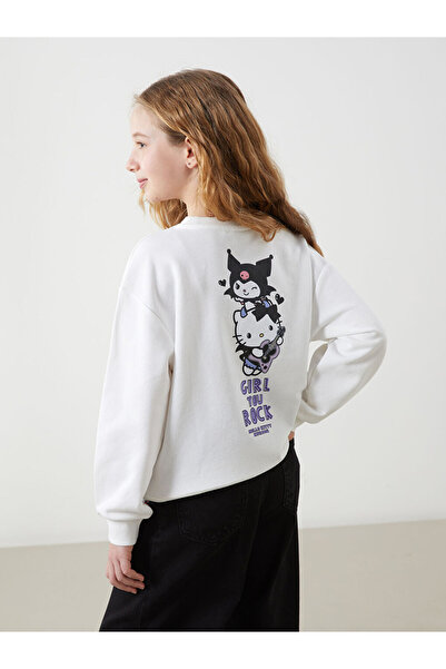 LC Waikiki Lcw Crew Neck Hello Kitty bedrucktes Mädchen-Sweatshirt