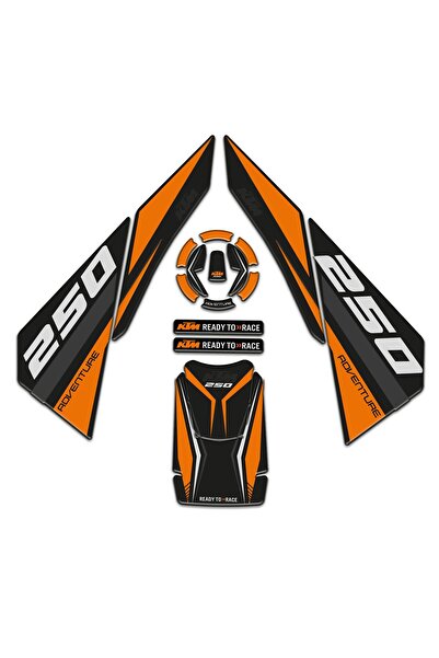 Redline Grafik Ktm Adventure 250 2020-2024 Turuncu Siyah Tank Pad Set Redline...