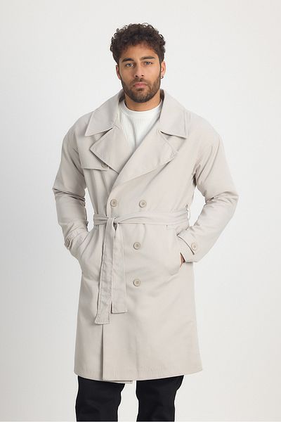 Weyeze Double Breasted Belted Trench Coat Af-K56138Lns