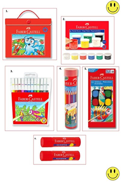 Faber Castell Kırtasiye Okul Hobi Seti 2 Boyama Kitabı Hediyeli