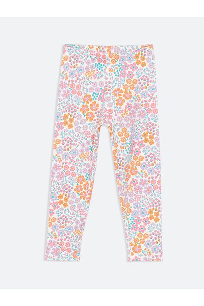 LC Waikiki New Season Printed Ribbed Girls' Leggings 2 Pack - S5Dr92Z1