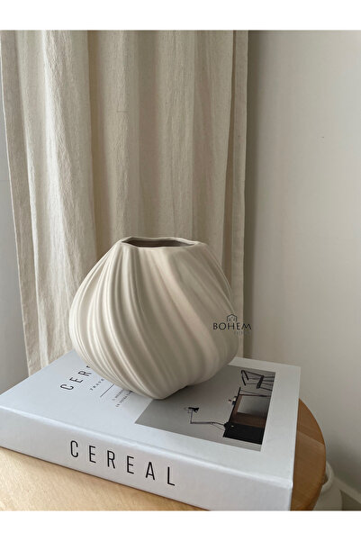 Home Seramik kıvrımlı vazo( muadil marka)