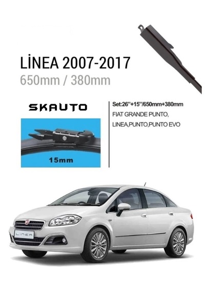 SKAUTO Fiat Linea Ön Cam Muz Silecek Takımı (2007-2017)