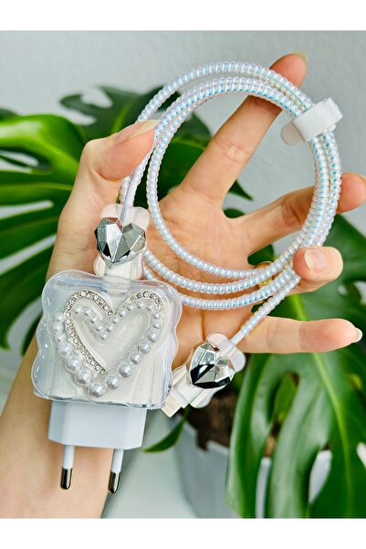 Go Aksesuar iPhone 18/20/25 W Şarj Cihazı Uyumlu 5 Parça Şarj Koruma Seti