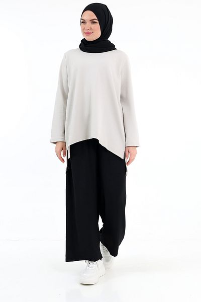 Berel Moda Comfortable Fit Elastic Waist Trousers Black