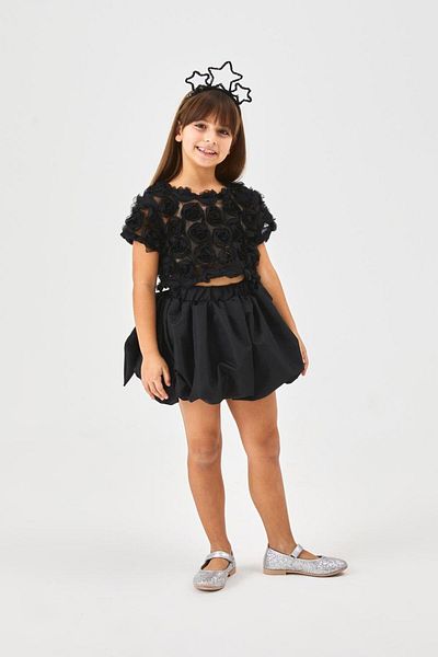 Le Mabelle Black Girl's Balloon Skirt - Anna
