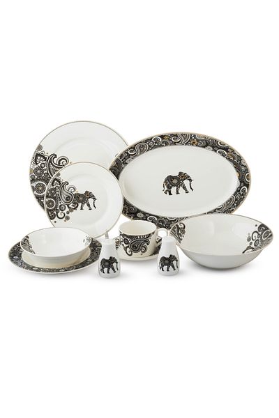 Dania 40-piece porcelain dining set for 6 people