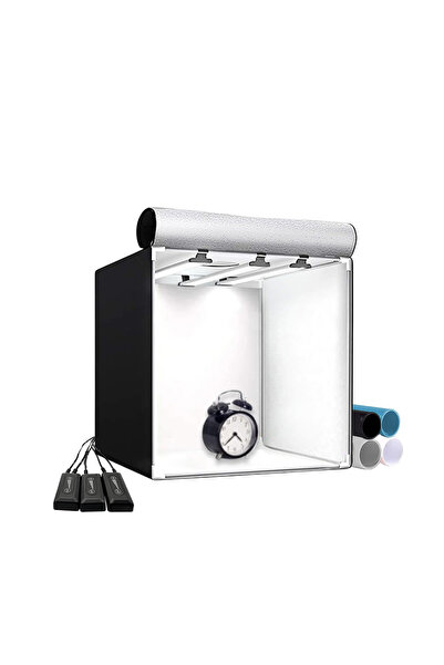 Pro II 3 Led Işıklı Ürün Çekim Çadırı 40x40 cm