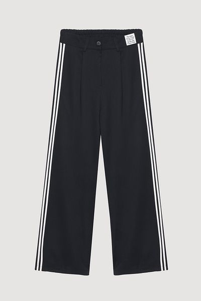 Quzu Pants with Stripe and Label Details