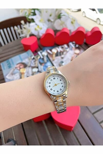 Cuqq Denim Women's Steel Band Round Case Wrist Watch