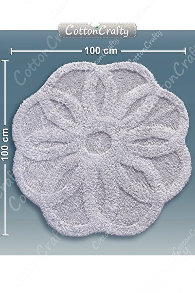 Cotton Crafty Βαμβακερό Χαλάκι Μπάνιου και Πατάκι Μπάνιου Lotus Mink - 100x100cm