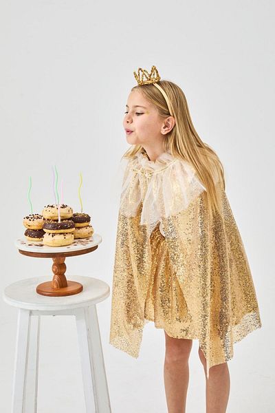 Le Mabelle Gold Sequined Girl's Skirt - Gracie