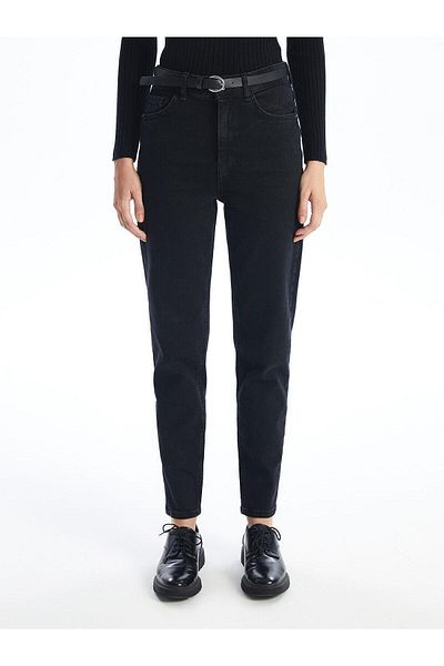 LC Waikiki Γυναικείο τζιν παντελόνι LCW Jeans Mom Fit με ζώνη μέσης