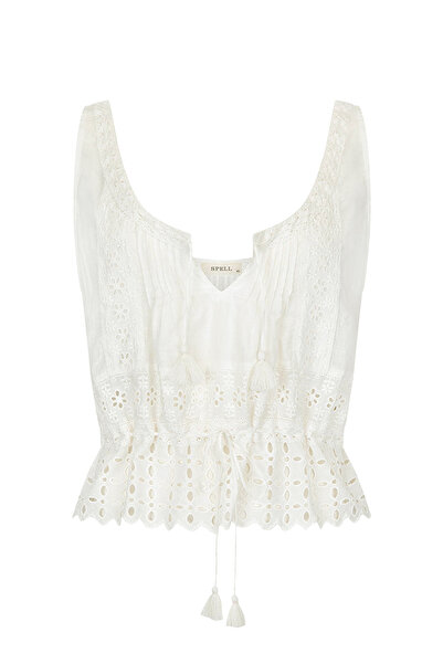 Spell Elegant Lace Suspender Blouse for Summer