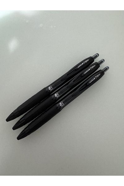 UNİ-BALL Uni-Ball Rollerball Pen Signo 307 Gel Mechanical 0.7mm Black (3 Pcs)
