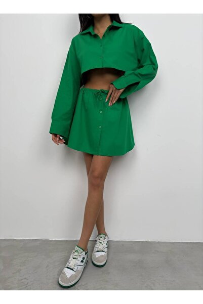 vuvutasarım Жіноча міні-спідниця з еластичним поясом і ґудзиками 24S02023