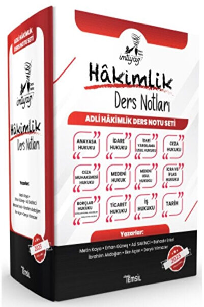Temsil Kitap İmtiyaz Adli Hakimlik Ders Notları Seti 2025
