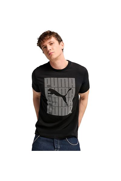 Puma Μπλουζάκι Puma Graphics Wording Tee, Μαύρο, Ανδρικό