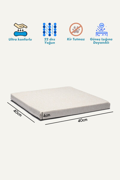 Go Veform 6-Piece Lace Chair Cushion - Beige with Zipper 22 Dns