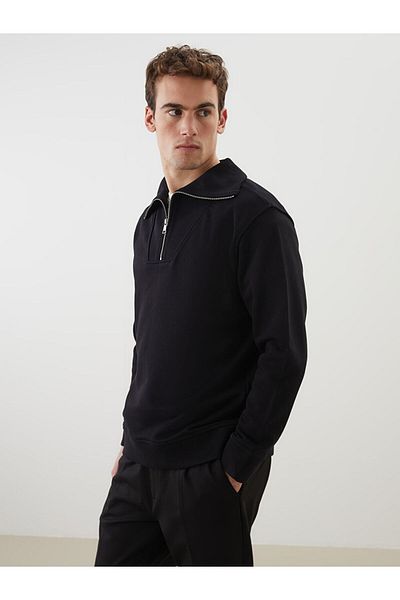 LC Waikiki Zippered Stand Collar Men's Sweatshirt