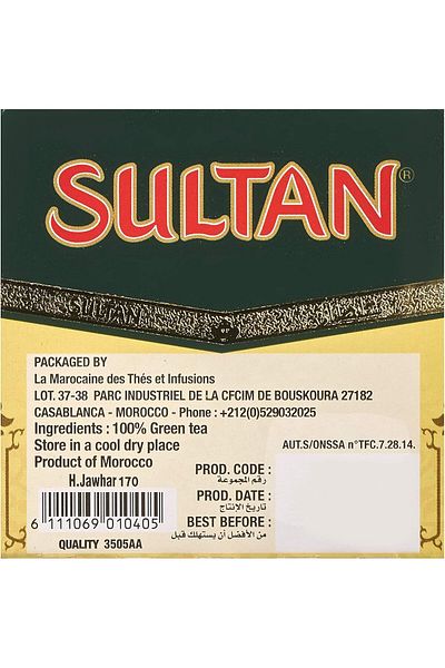 Sultan Moroccan Jawhar Loose Green Tea, Organic Herbal Teas 170g