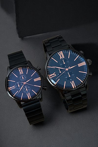 Louis Genessio Infinity Black Women&Men Lover/Couple Wrist Watch