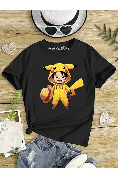 New Shine ΠΑΙΔΙΚΟ T-SHIRT LUFFY ΜΕ ΚΟΣΤΟΥΜΕΝΟ PIKACHU
