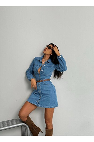 Butik MİNİ KOT ELBİSE