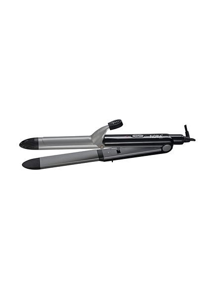Floria Placa 2 in 1 Floria ZLN9426 pentru indreptat si ondulat parul, maxima de 200 grade, 43W, Negru